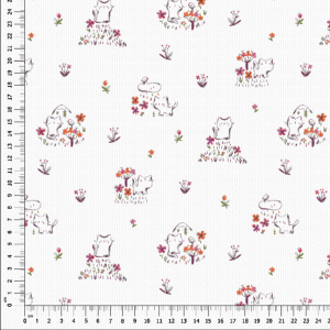Tela piqué estampado gatitos Ref. Aliste 301