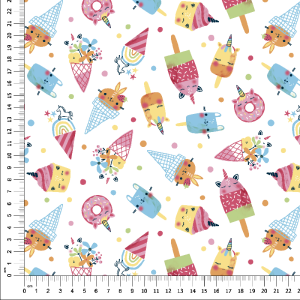 Tessuto in cotone stampato stile Kawaii Rif. Aretia 101